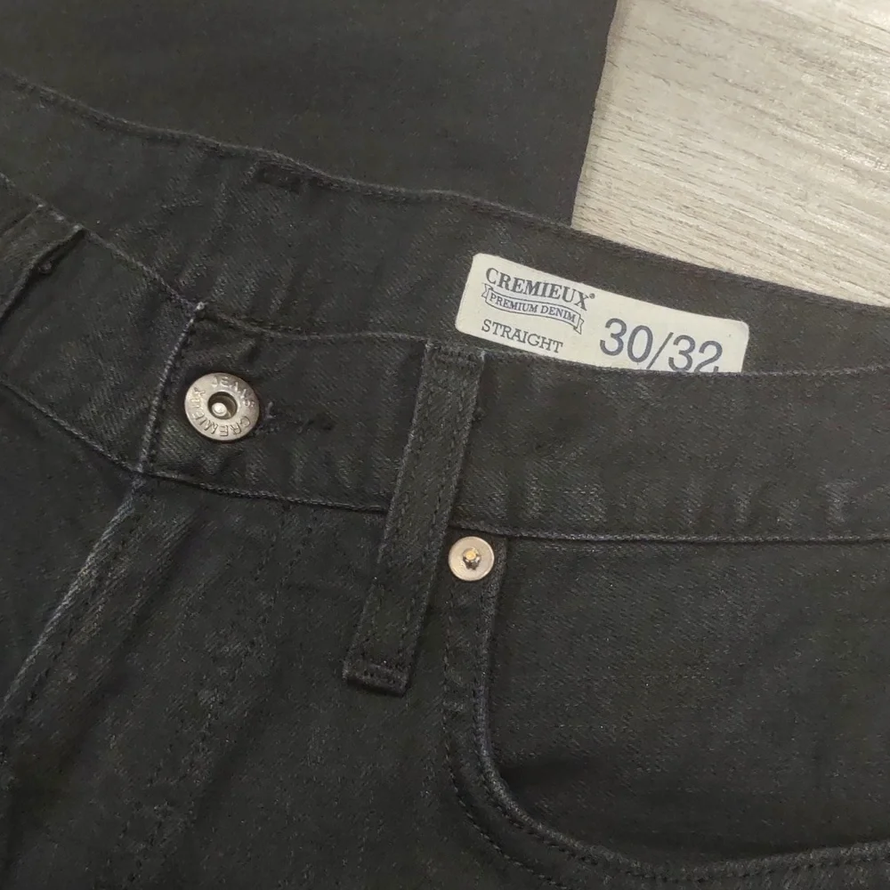 Cremieux Black Straight Denim Pants Jeans Stretch Men's 30 W 32 L - Picture 2 of 10